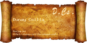 Dunay Csilla névjegykártya